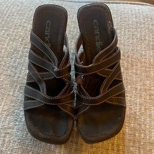 Candies retro wedge size 7 brown